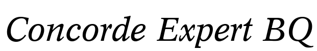 Concorde Expert BQ Font Image