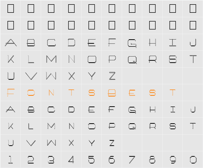 Artlook 3-D Narrow Character Map