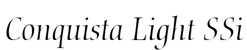 Conquista Light SSi Font Image