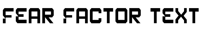 Fear Factor Text Font Image