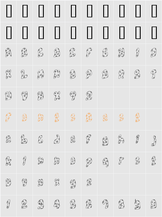 JI-Fabric Character Map