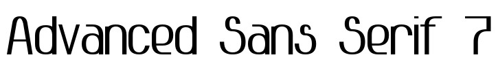 Advanced Sans Serif 7