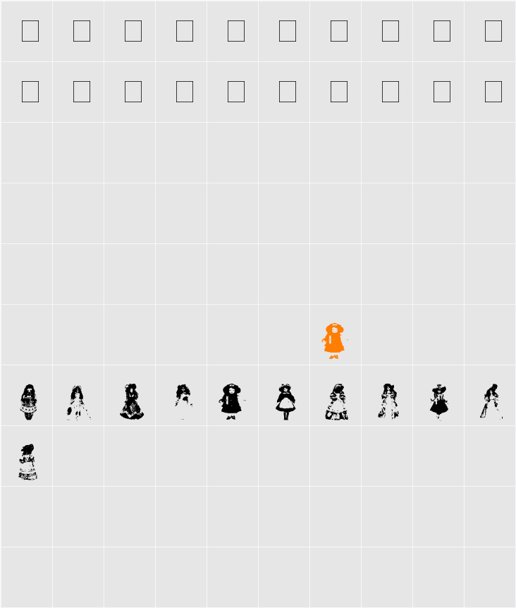 AEZ toy dolls Character Map