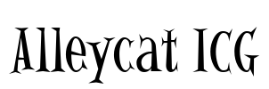 Alleycat ICG Font Image