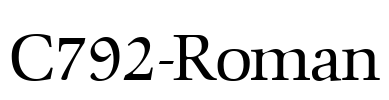 C792-Roman Font Image