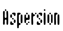 Aspersion Font Image