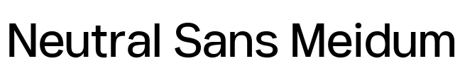 Neutral Sans Meidum Font Image