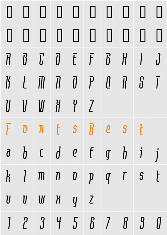 Contact Character Map