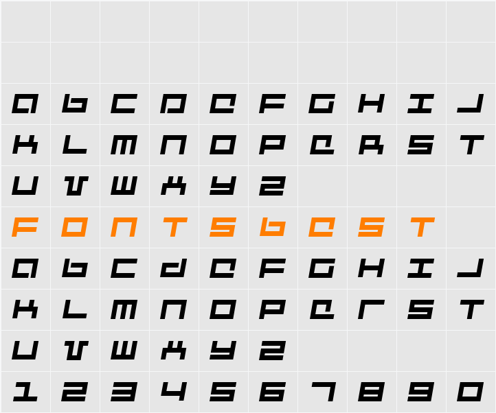 Mecha Character Map