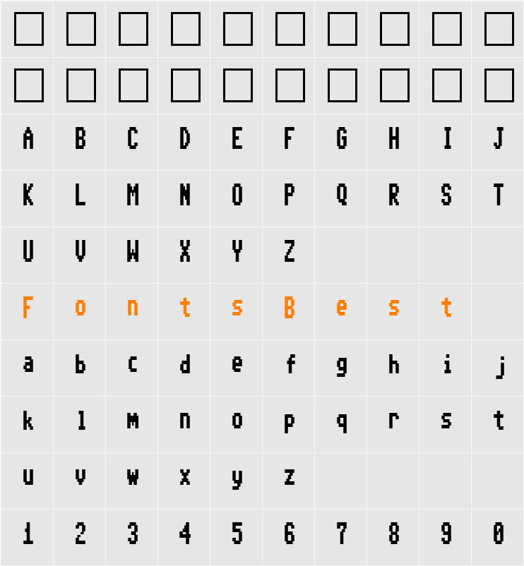 CBM-64 80 Column Character Map