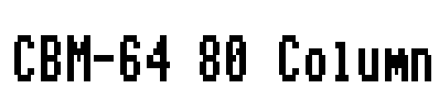 CBM-64 80 Column Font Image