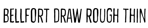 Bellfort Draw Rough Thin Font Image