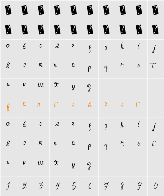 FantasticSunset Character Map