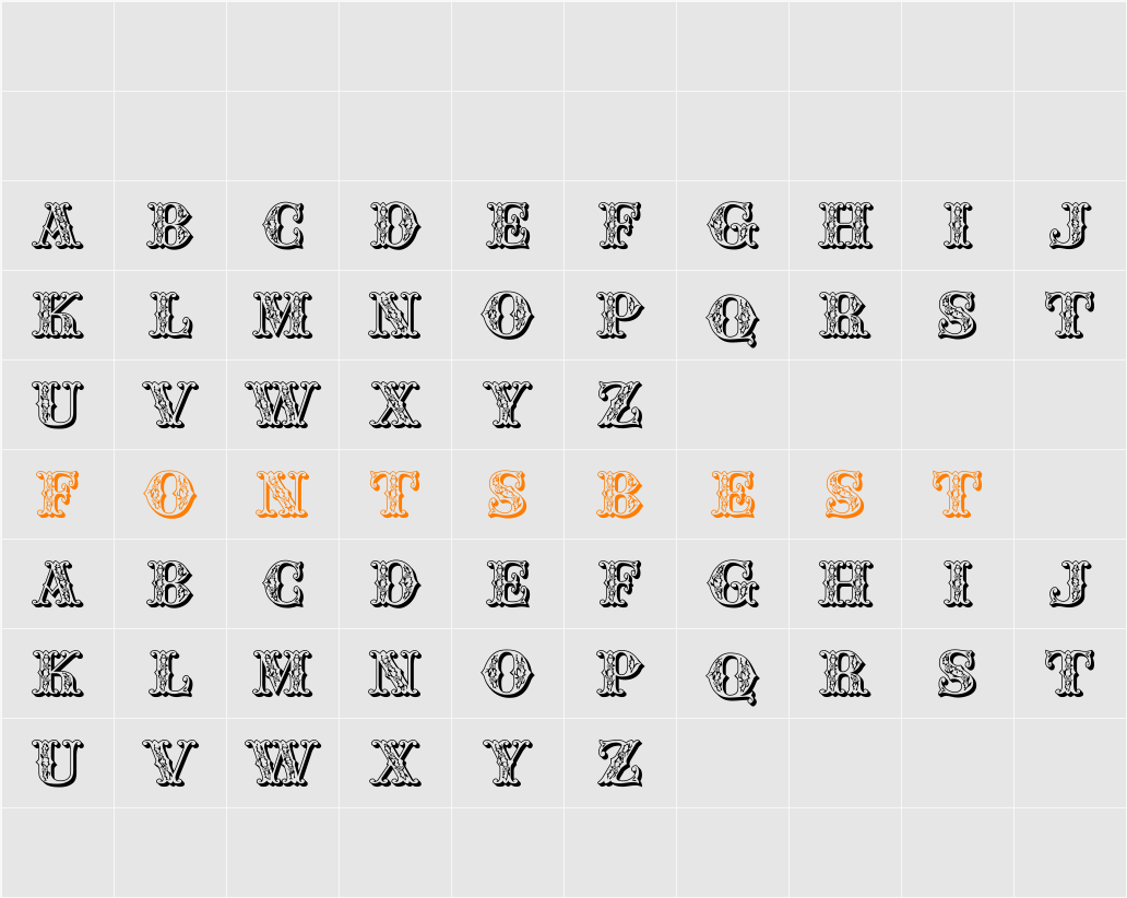 JFSpringFair Character Map