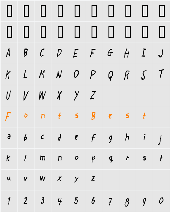 Crosspatchers delight Character Map