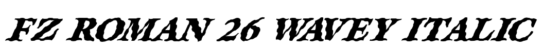 FZ ROMAN 26 WAVEY ITALIC Font Image