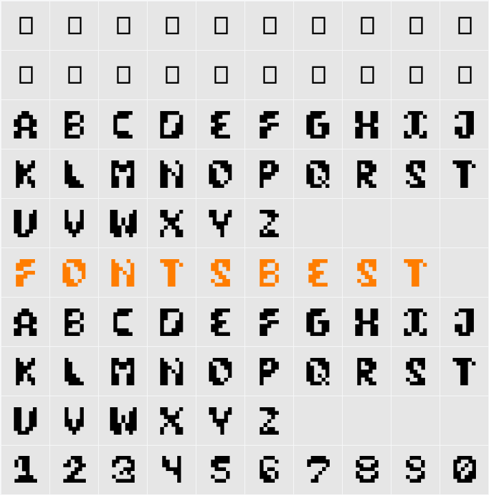 ZI_SQUARE Character Map