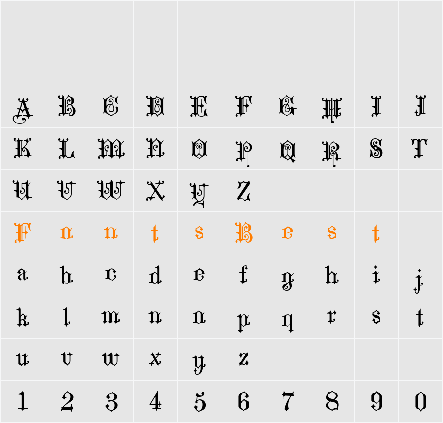 ARIDI27 Character Map