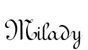 Milady Font Image