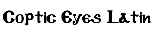 Coptic Eyes Latin Font Image