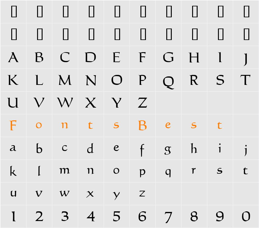 Carnet Character Map