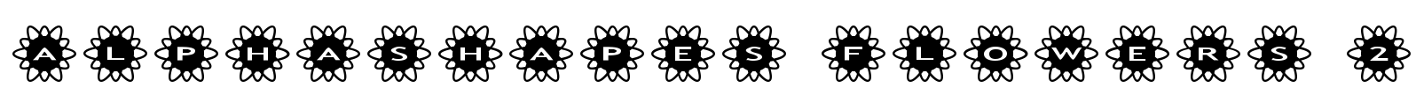 AlphaShapes flowers 2 Font Image