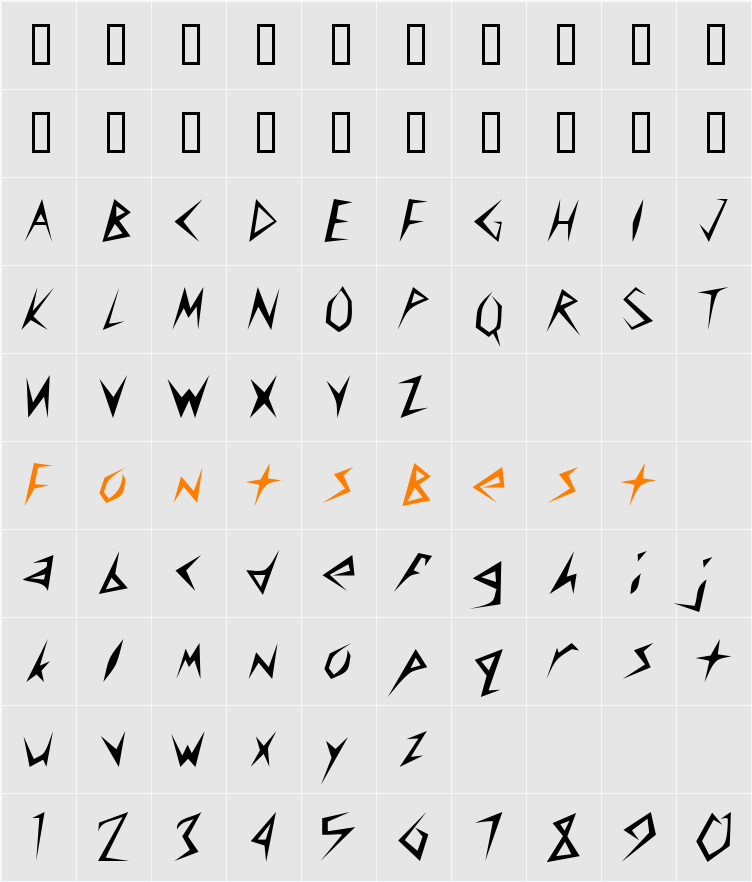 Amplifier Character Map