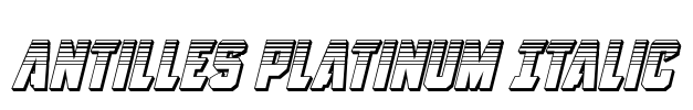 Antilles Platinum Italic Font Image