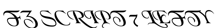 FZ SCRIPT 7 LEFTY Font Image