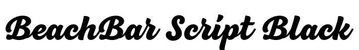 BeachBar Script Black Font Image