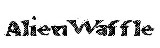 AlienWaffle Font Image