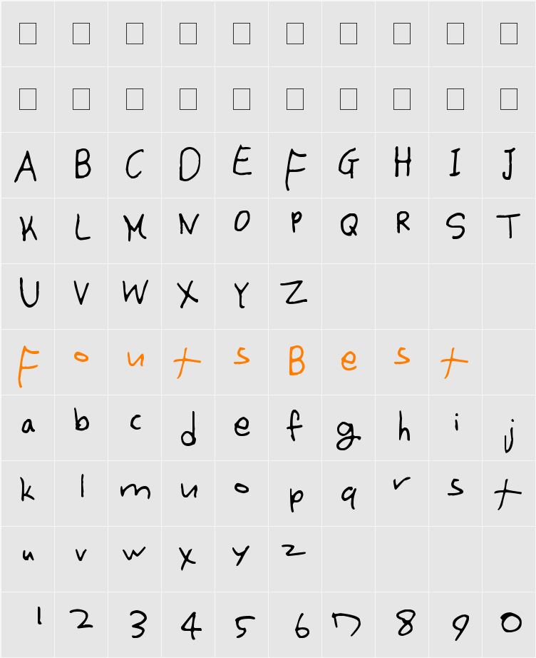 Faunteenee Character Map