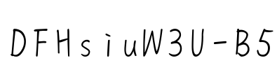 DFHsiuW3U-B5 Font Image