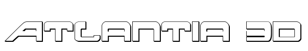 Atlantia 3D Font Image