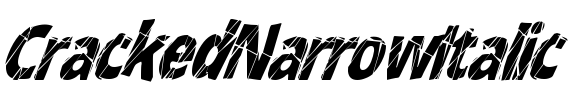 CrackedNarrowItalic Font Image