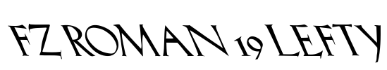 FZ ROMAN 19 LEFTY Font Image