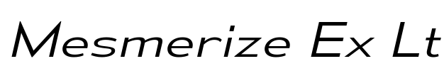 Mesmerize Ex Lt Font Image