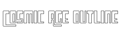 Cosmic Age Outline Font Image