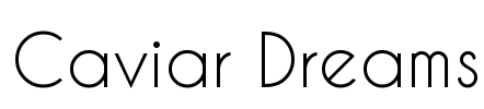 Caviar Dreams Font Image