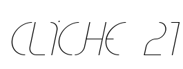 CLiCHE 21 Font Image