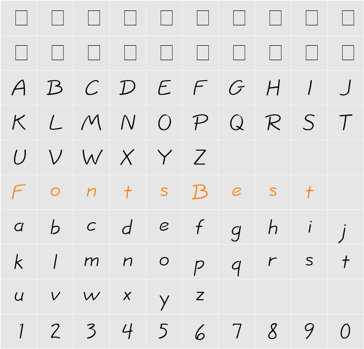 Informa SSi Character Map