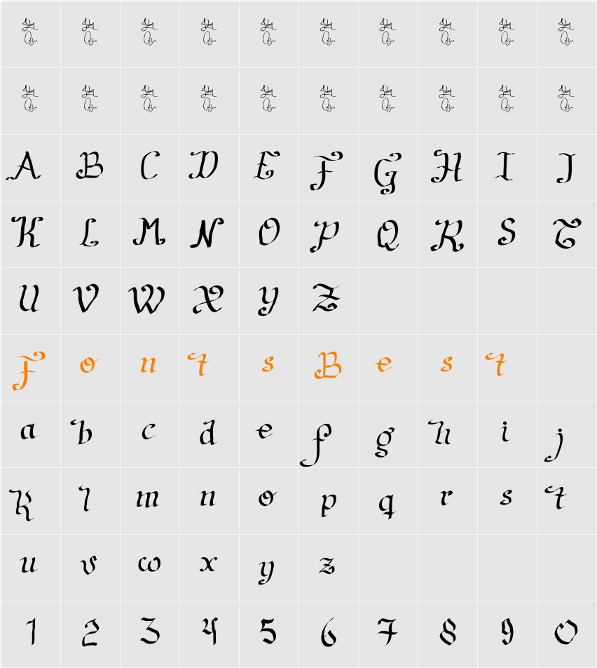 Artesanias Character Map