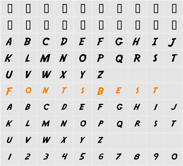 JI-Highly Character Map