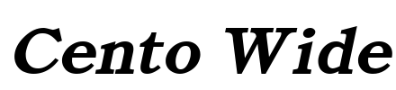 Cento Wide Font Image