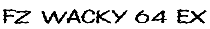 FZ WACKY 64 EX Font Image