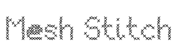 Mesh Stitch Font Image