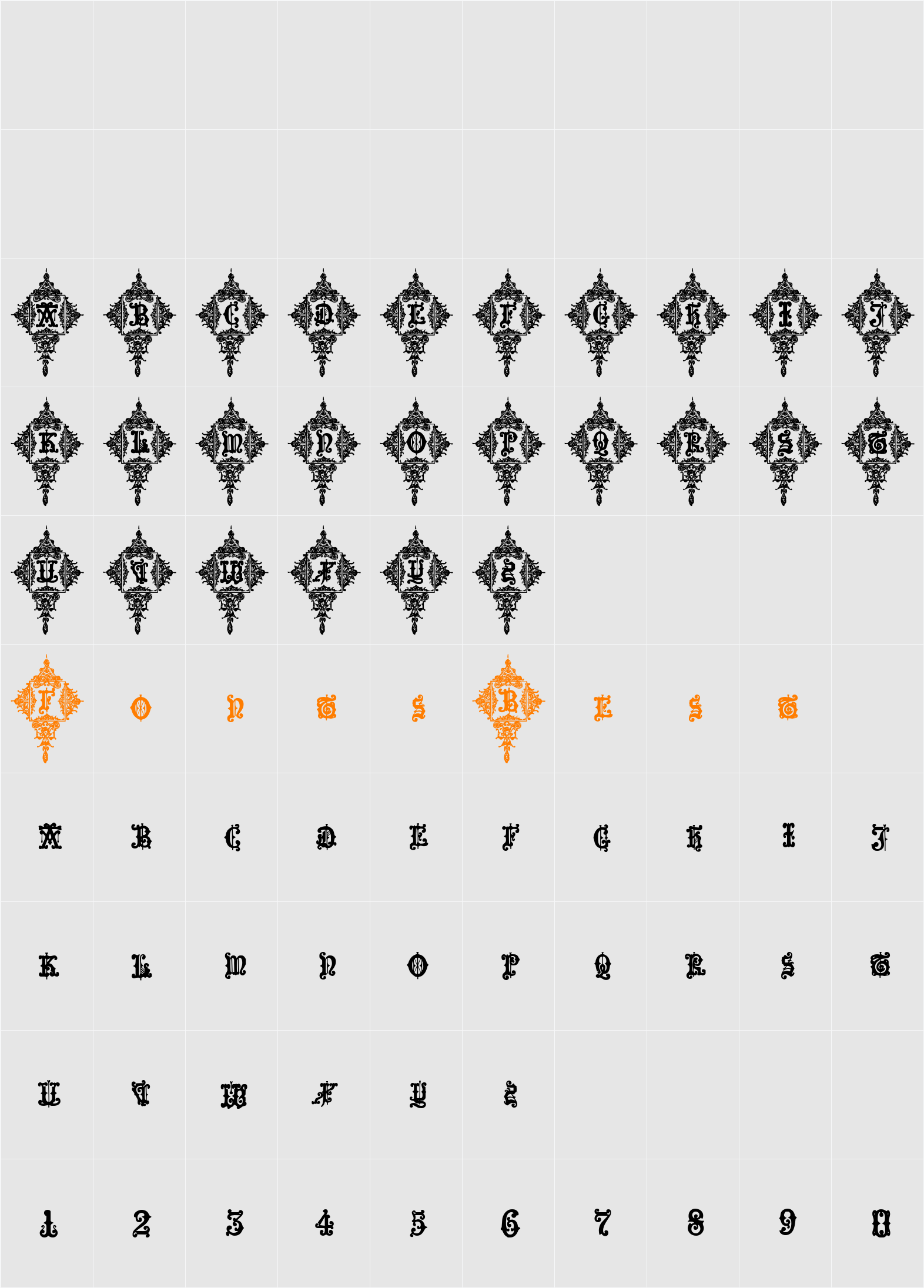 Medieval Sorcerer Ornamental Character Map