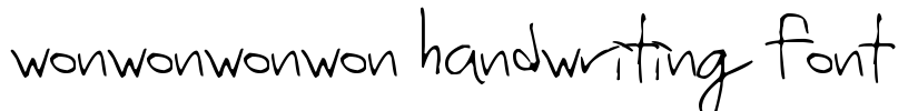 wonwonwonwon handwriting font Font Image