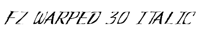 FZ WARPED 30 ITALIC Font Image