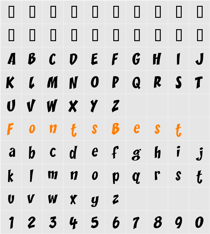 Yikes! Character Map